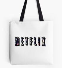 Floral Netflix Tote Bag