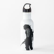 Winter soldier silhouette Water Bottle