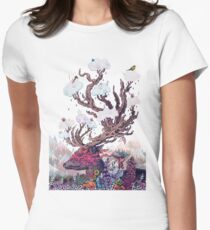 Journeying Spirit (deer) Women's Fitted T-Shirt