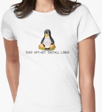 Linux - Get Install Linux Women's Fitted T-Shirt