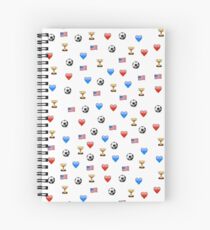 USWNT Weltmeisterschaftsmeister Emojis Spiralblock