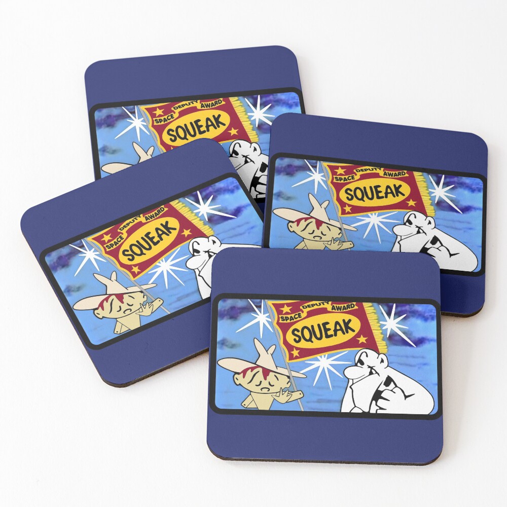 Space Deputy Award for Squeak Coasters (Set of 4)
