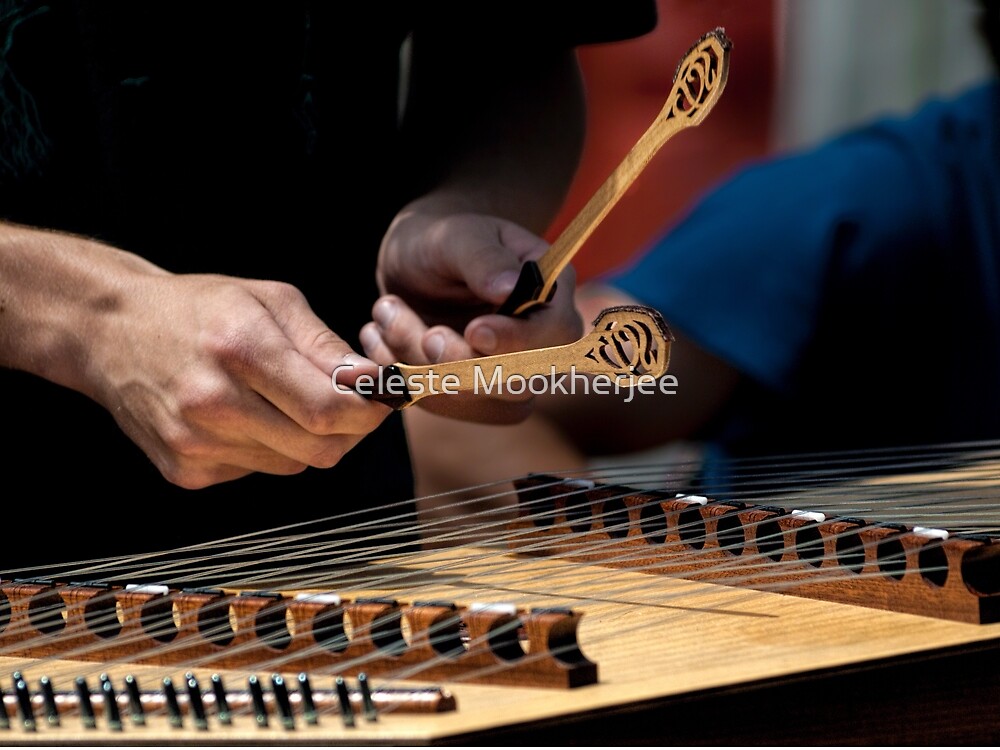 "Dulcimer player" by Celeste Mookherjee Redbubble