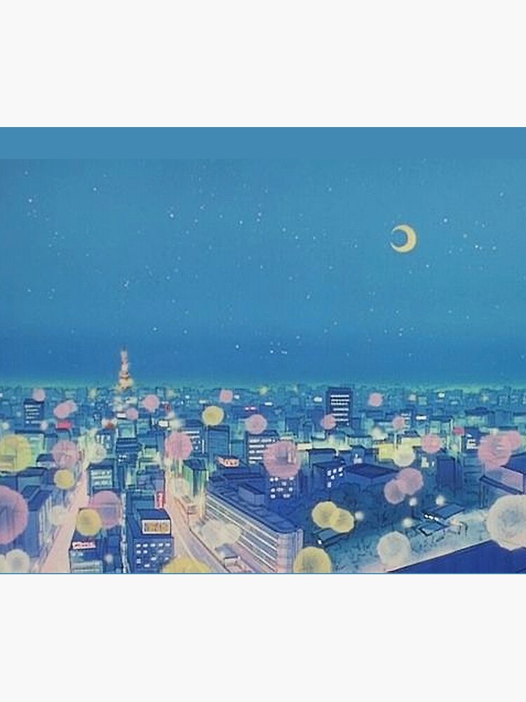 Sailor Moon Background City at Night by Freshfroot