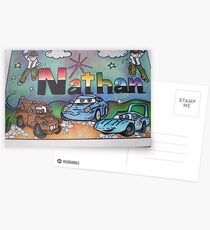 Nathan personalised picture Postcards
