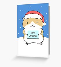 Santa Hamster Greeting Card