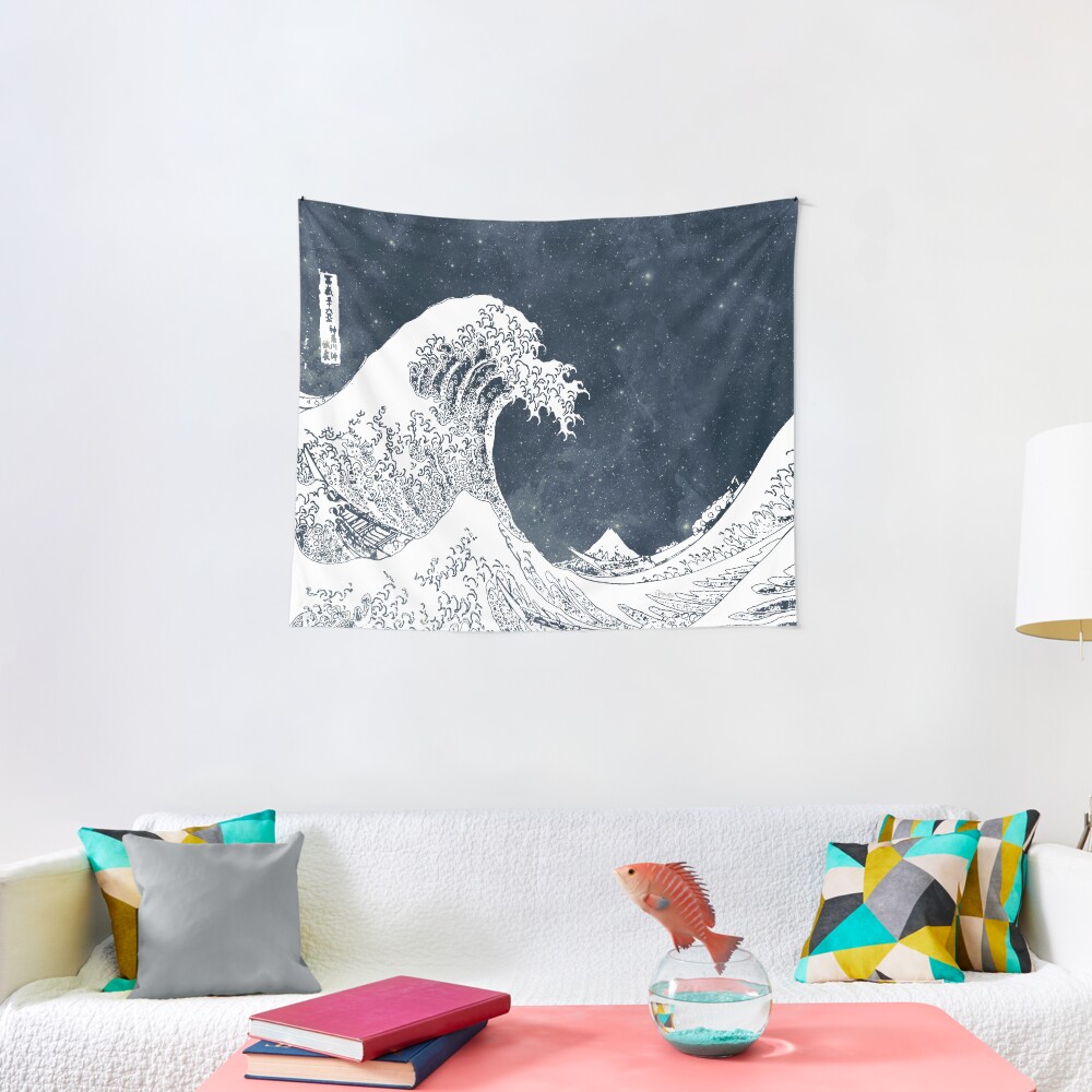 The Great Wave of a Star System Tapestry