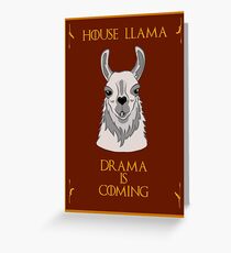 House Llama Greeting Card