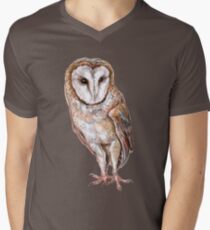 Barn owl drawing Men's V-Neck T-Shirt