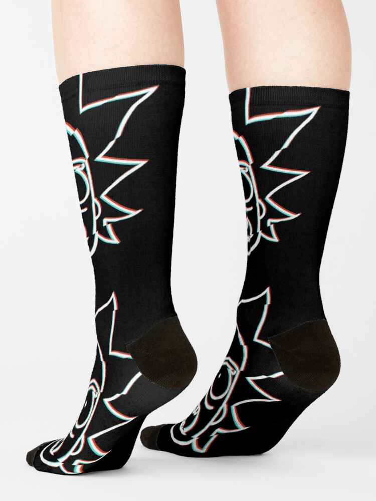 Alternate view of Glitchy Rick Socks