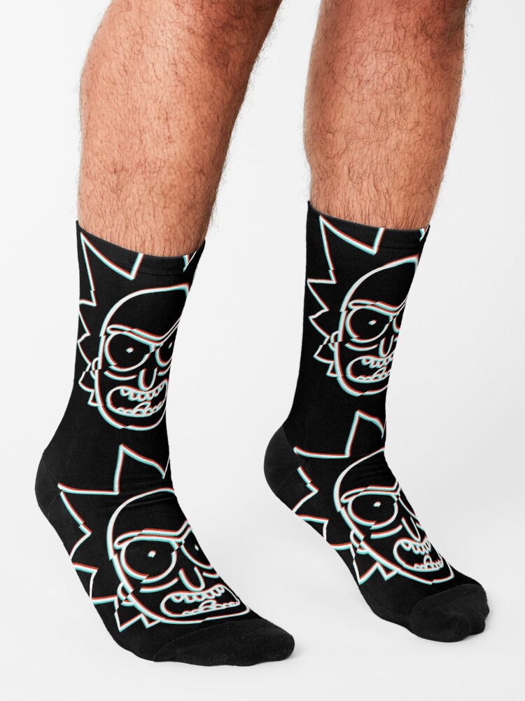 Alternate view of Glitchy Rick Socks
