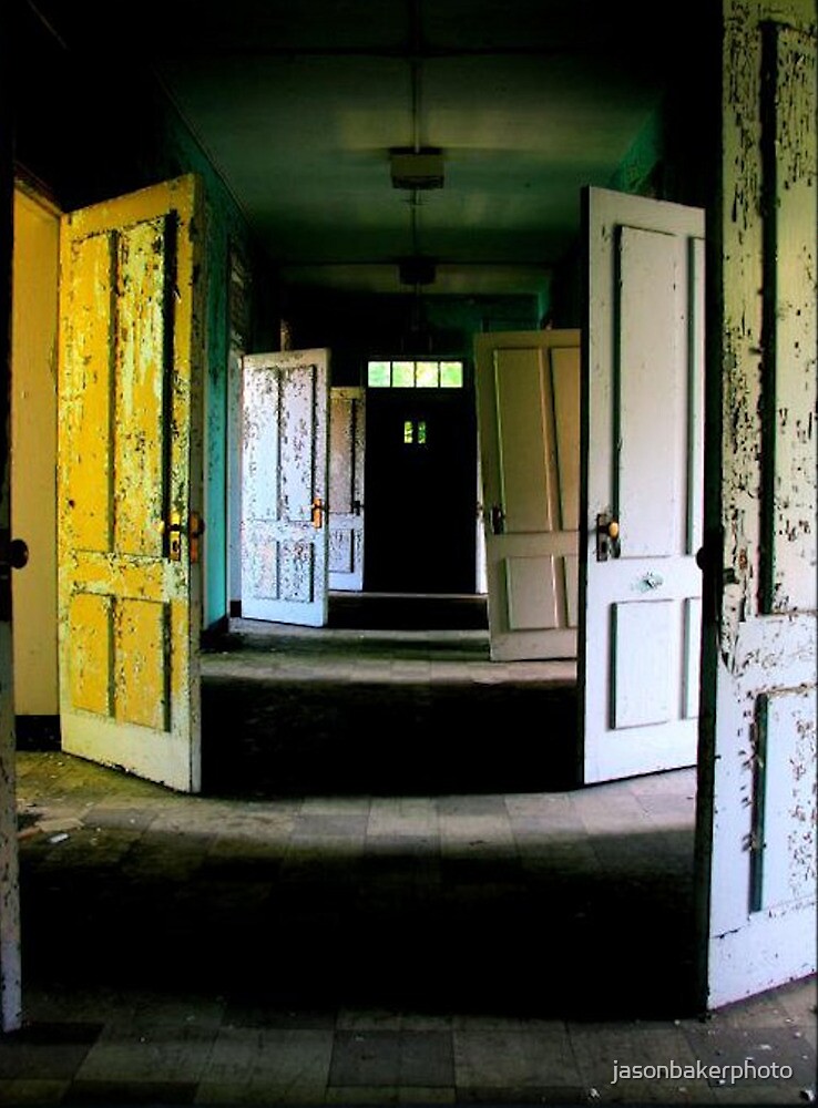 "Hallway of Doors" by jasonbakerphoto Redbubble