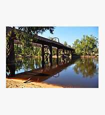 Moama Echuca Bridge - Murray River Photographic Print