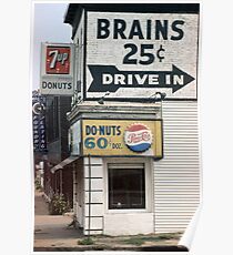 Brains 25 cents Poster