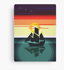 The Black Vector | Pirate Ship Canvas Print