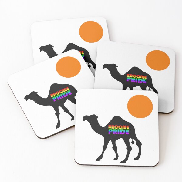 Broome Pride Safari - Black Camel Coasters (Set of 4)