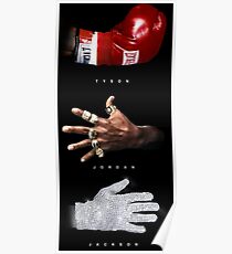 Tyson Jordan Jackson Tshirt Hoodie Gear Fan Art MJ Mike Tyson Michael Jordan Michael Jackson Poster