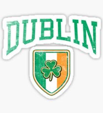 Dublin, Ireland with Shamrock Sticker