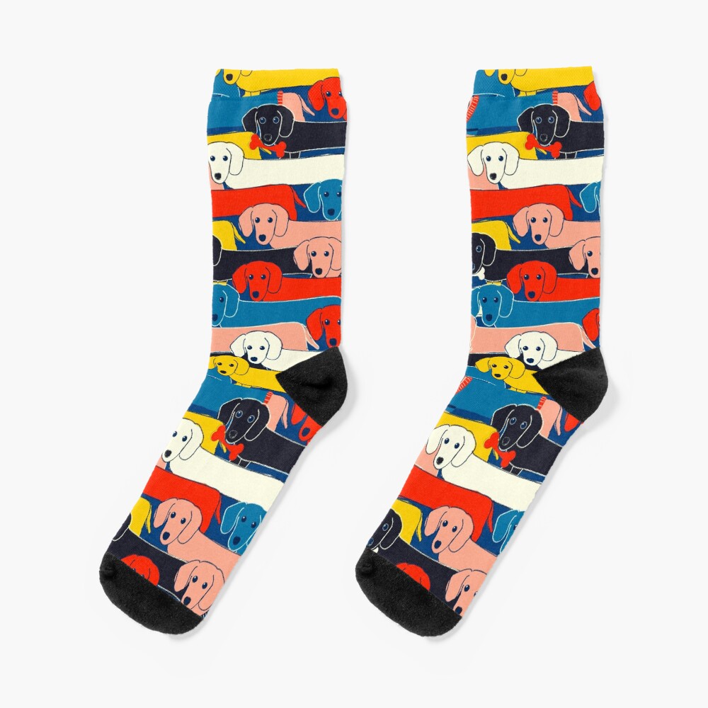 COLORED CUTE DOGS PATTERN 2 Socks