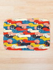 COLORED CUTE DOGS PATTERN 2 Bath Mat