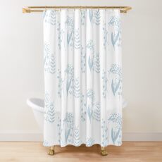 Powder Blue Shower Curtains Redbubble