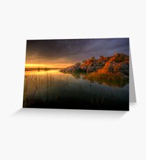 Willow Rock Sunset Greeting Card