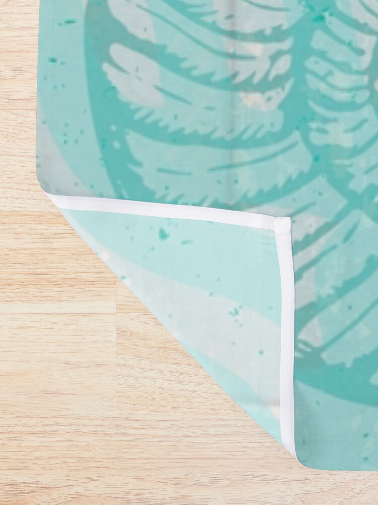 Aqua Blue And Teal Sand Dollar Seashells Pattern Shower Curtain
