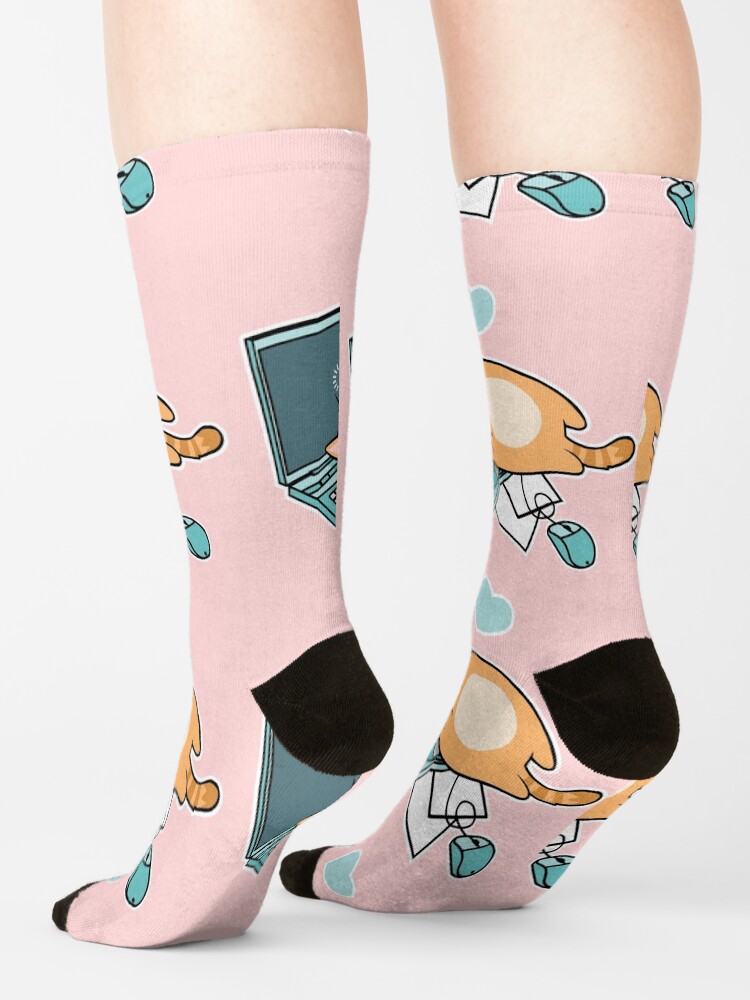 Alternative Ansicht von Nette Laptop-Katze Socken