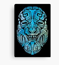 Mesoamerica Mask Watercolor Canvas Print