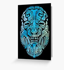 Mesoamerica Mask Watercolor Greeting Card