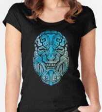 Mesoamerica Mask Watercolor Women's Fitted Scoop T-Shirt