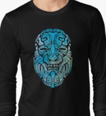 Mesoamerica Mask Watercolor Long Sleeve T-Shirt