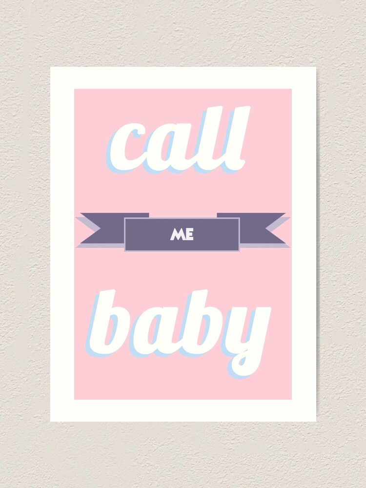 Exo Call Me Baby Typography Pastel Art Print By Katieamos Redbubble