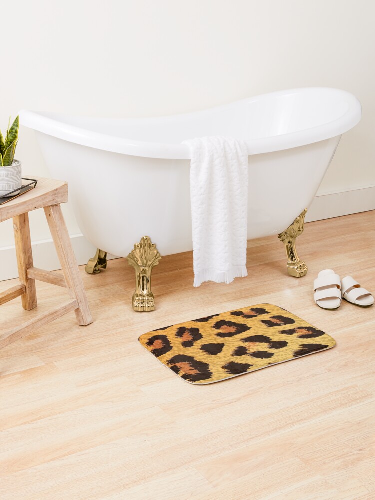 Leopard Print Animal Print Gold Brown Cheetah Skin Pattern Bath