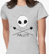 Skull & Cross-Mallets Women's Fitted T-Shirt