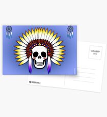 NATIVE AMERICAN INDIAN SKULL Postcards