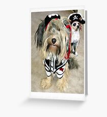 two pirate dogs Greeting Card