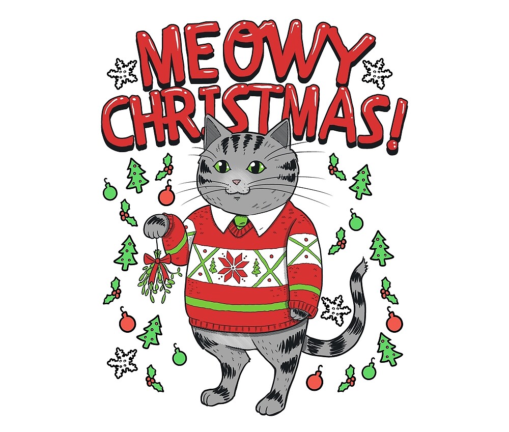 Meowy Christmas Cat | Vintage Kitty by Kittyworks