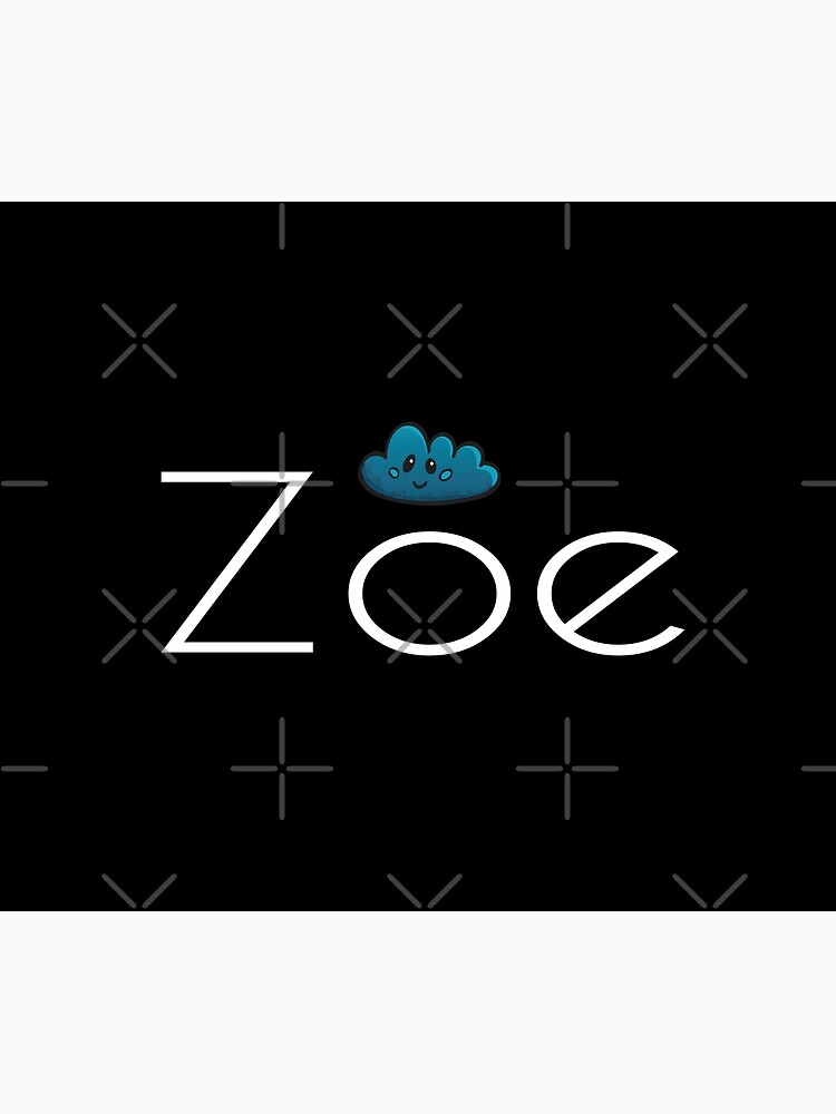 "Zoe Cute Adorable Kawaii Cloud Name Zoey" Shower Curtain by ProjectX23