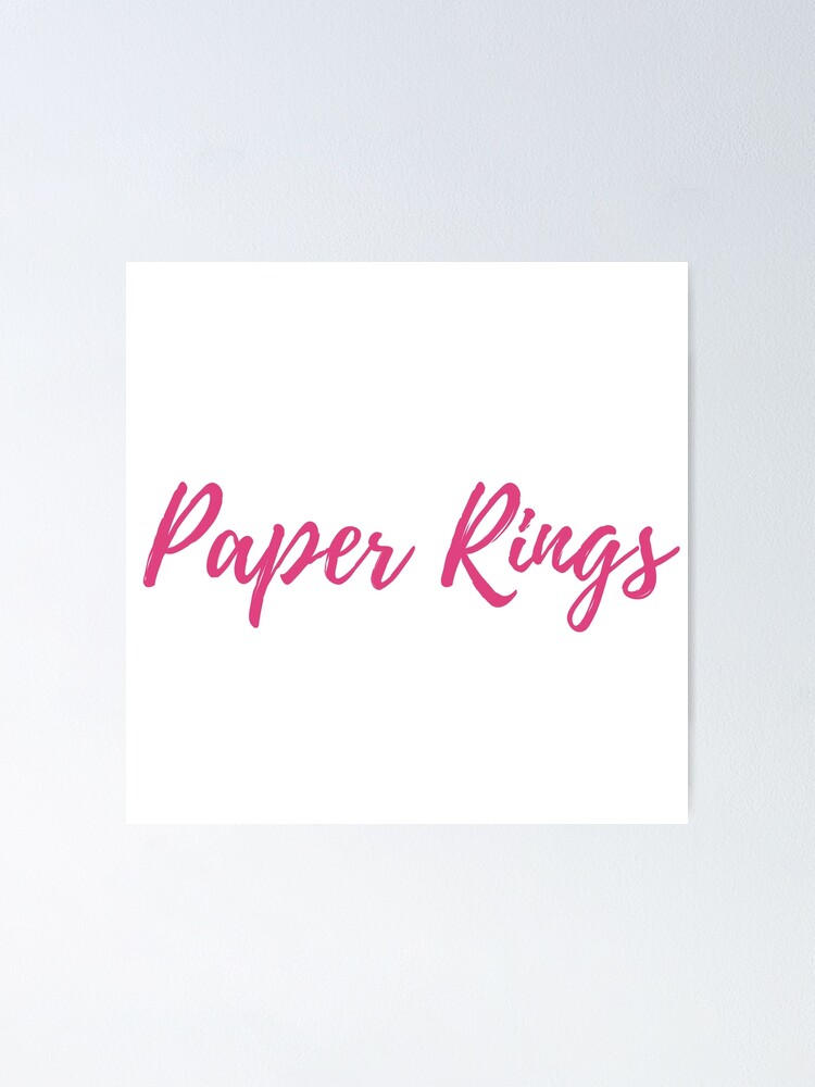 Paper Rings Taylor Swift Lover Album Lyrics Pink Poster