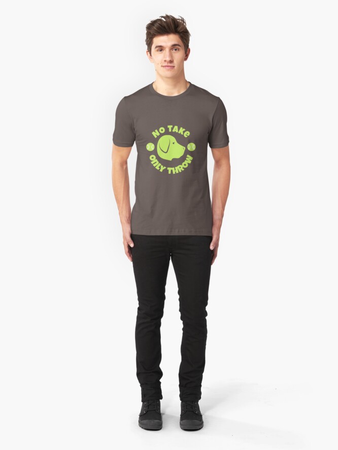 Alternate view of No Take Only Throw - Design 1 Slim Fit T-Shirt