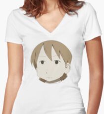 Yuuko is not amused Women's Fitted V-Neck T-Shirt