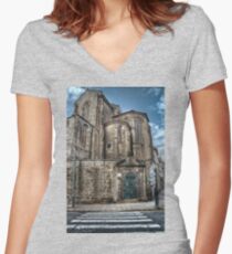 St. Francis Church Women's Fitted V-Neck T-Shirt