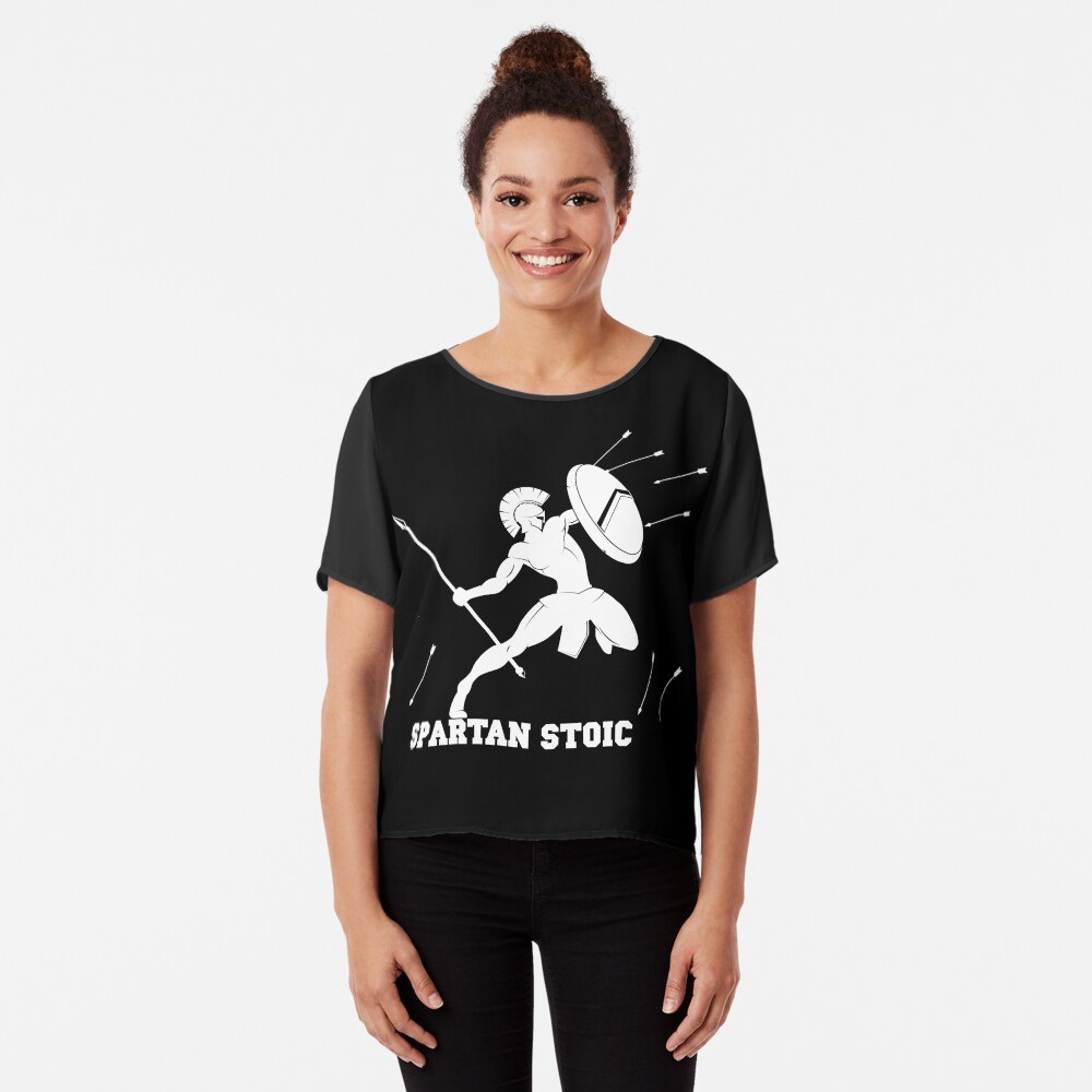 Wisdom Warrior - Spartan Stoic - Wisdom To Fight Chiffon Top