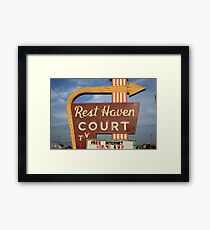 Route 66 - Rest Haven Motel Framed Print