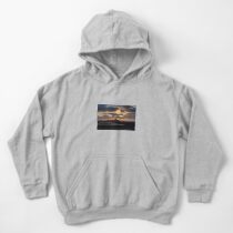 Volcanic sunset landscape Kids Pullover Hoodie