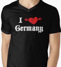 I Love Germany Men's V-Neck T-Shirt