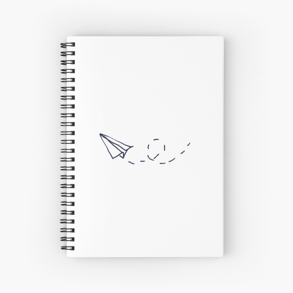 "paper airplane" Spiral Notebook by alygossman Redbubble