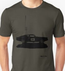 Valiant Charger Australian Muscle Car side view with power lines, 88 black Unisex T-Shirt