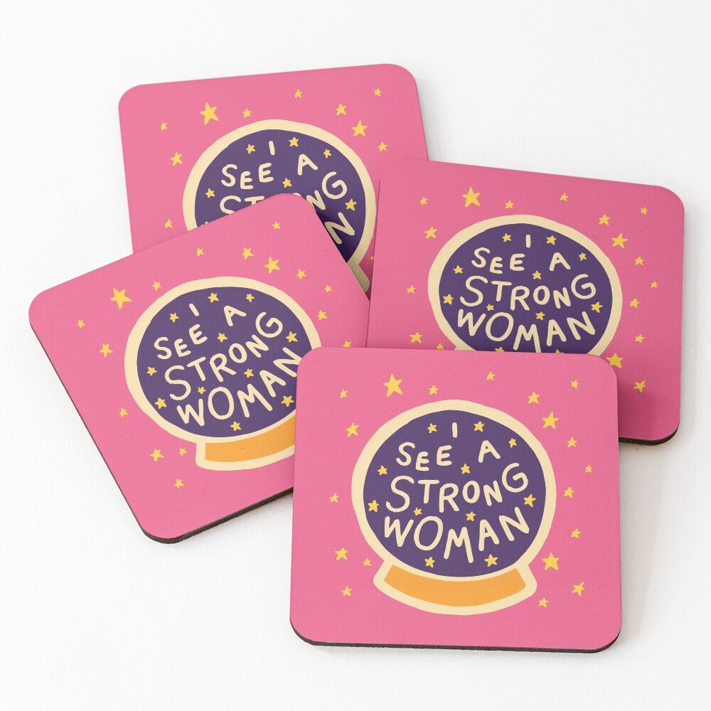 I see a strong woman Coasters (Set of 4)